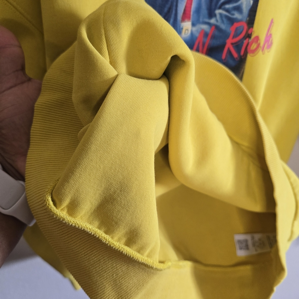 Li-Ning Young N Rich Hoodie Men's M Yellow Retro Graphic Streetwear Gymnast 90s - Picture 14 of 16